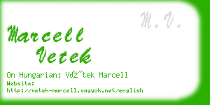 marcell vetek business card